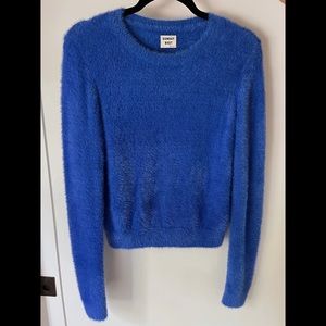 Royal Blue Fuzzy Crewneck Sweater